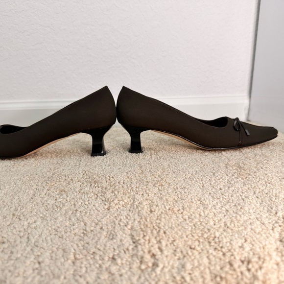 VANELI Vero Cuoio Chocolate Fabric Kitten Heel Pump Size 9S - Picture 3 of 9